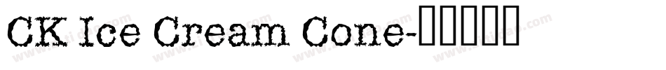 CK Ice Cream Cone字体转换